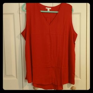 Sleeveless Cato Orange Top